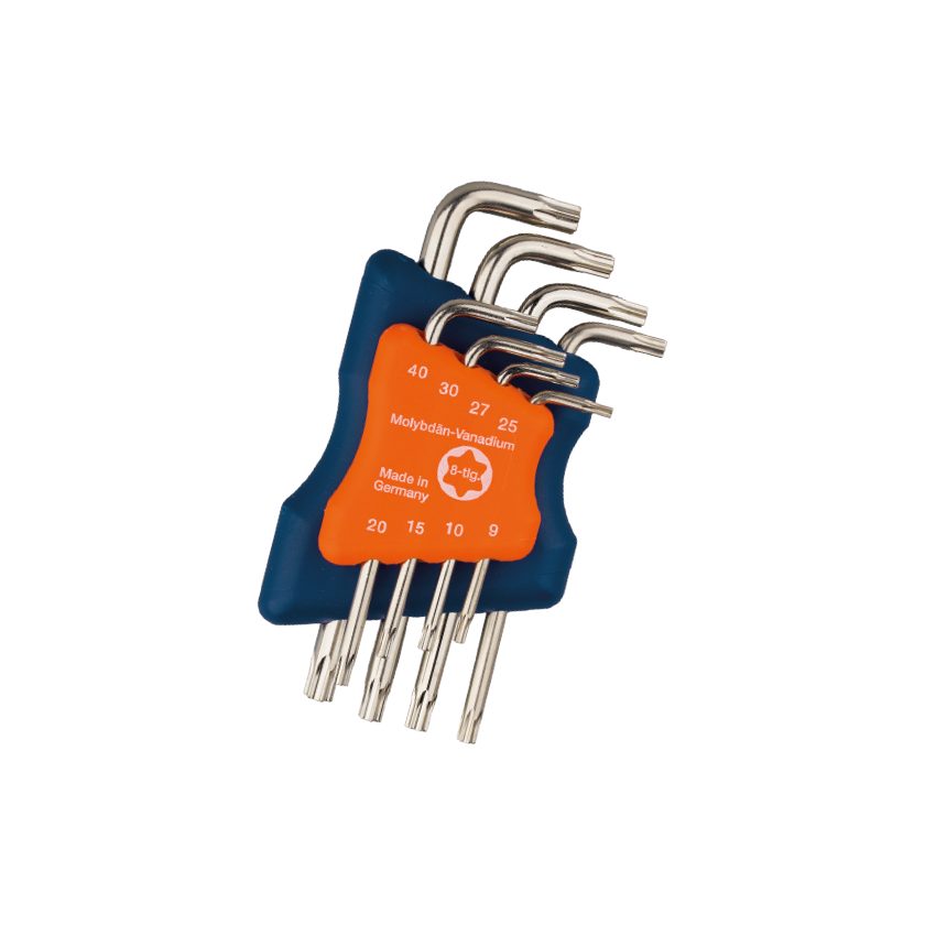 Afbeeldingen van Rotec torx-sleutel, 8 pc Torx key set, Ni-pl., medium, T9 - T40 - 890.1001