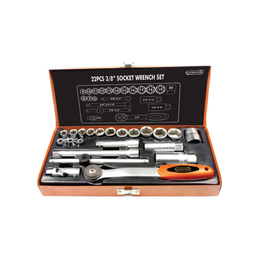 Afbeeldingen van PGB-Fasteners COSMOS doppenset metaal 3/8"-22 dlg