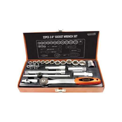 Afbeeldingen van PGB-Fasteners COSMOS doppenset metaal 3/8"-22 dlg