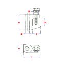 Afbeeldingen van PGB-Fasteners flensklem type FL-2D M10 temperguss