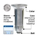 Afbeeldingen van PGB-Fasteners hollo-bolt M10 staal