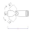 Afbeeldingen van PGB-Fasteners COSMOS PSI kniegewricht 1/2"x74mm