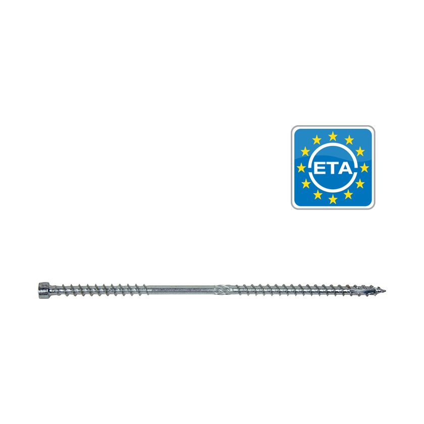 Afbeeldingen van PGB-Fasteners dakconstructieschroef Torx TX40 met dubbele draad 8x195 verzinkt
