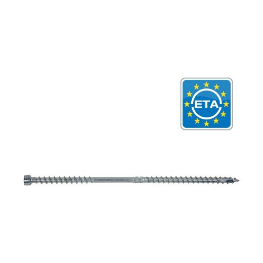 Afbeeldingen van PGB-Fasteners dakconstructieschroef Torx TX40 met dubbele draad 8x195 verzinkt