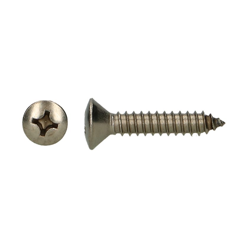 Afbeeldingen van PGB-Fasteners plaatschroef Philips PH3 met volledige draad Din 7983 6.3x38 inox A2