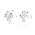 Afbeeldingen van PGB-Fasteners holle rondel type HC M20 temperguss