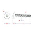 Afbeeldingen van PGB-Fasteners zelfborende schroef Torx TX15 met volledige draad Din 7504 3.5x25 verzinkt