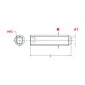 Afbeeldingen van PGB-Fasteners stelschr. BZK 45H DIN 916 M5x10 Zn/16st