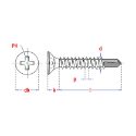 Afbeeldingen van PGB-Fasteners zelfborende schroef Philips PH2 met volledige draad Din 7504 3.5x19 inox A2
