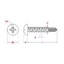 Afbeeldingen van PGB-Fasteners zelfborende schroef Philips PH2 met volledige draad Din 7504 4.2x32 inox A2