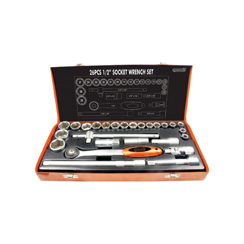 Afbeeldingen van PGB-Fasteners COSMOS doppenset metaal 1/2"-26 dlg