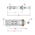 Afbeeldingen van PGB-Fasteners nylon nagelplug CK 6x60 grijs Nzn