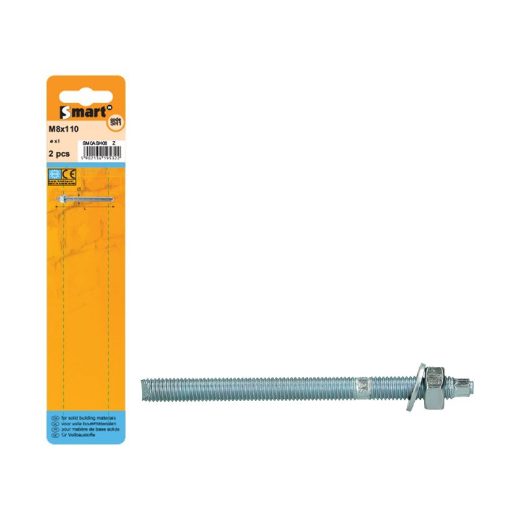 Afbeeldingen van PGB-Fasteners SMART Ankerstang chem.anker M 8x110 Zn/2 (2 stuks)