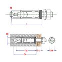 Afbeeldingen van PGB-Fasteners SMART huls+ ankerstang M8x20x75 Zn