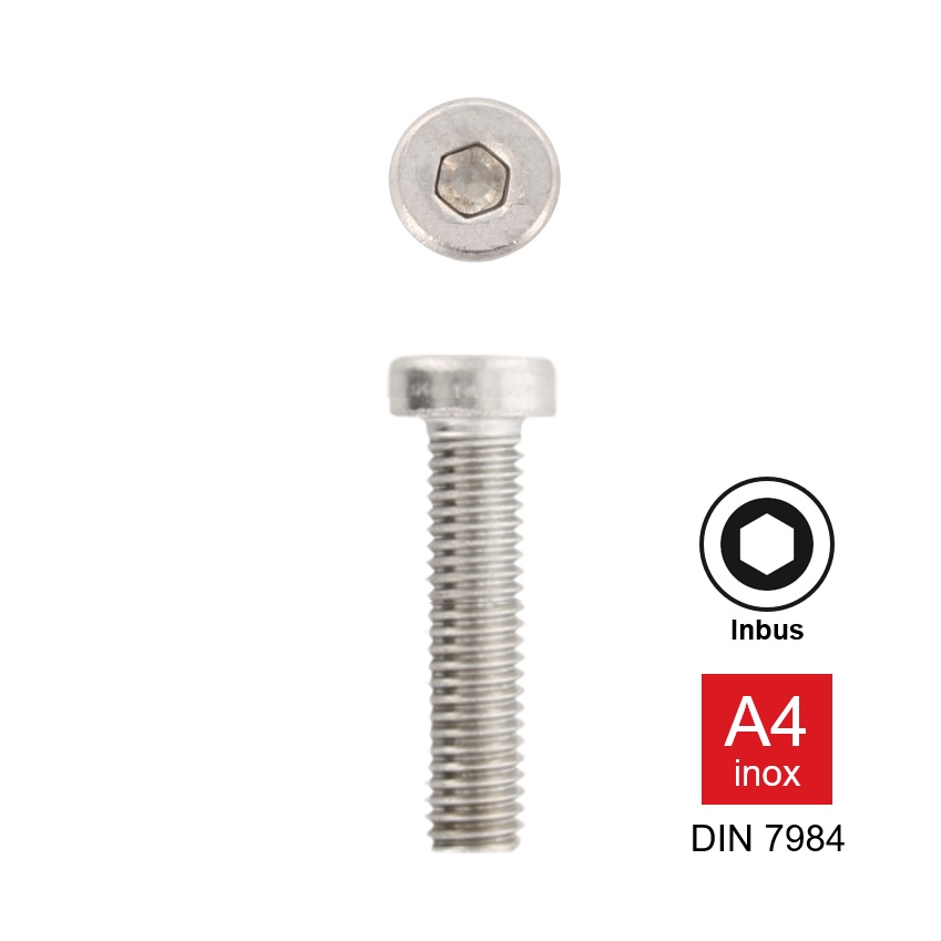 Lage cilinderkop Inox A4 DIN 7984