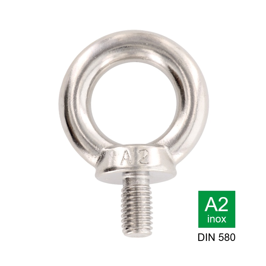 Oogbout gegoten Din 580 inox A2