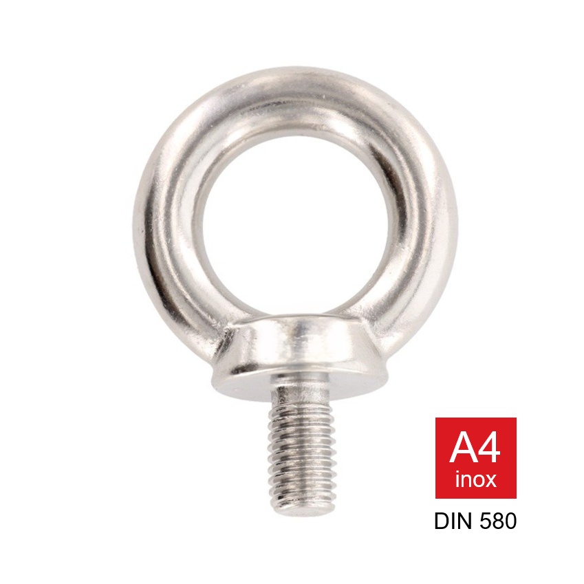Oogbout gegoten Din 580 inox A4