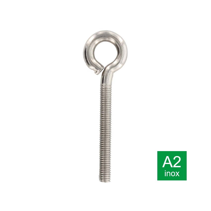 Schroefoog gesloten met metrische draad inox A2