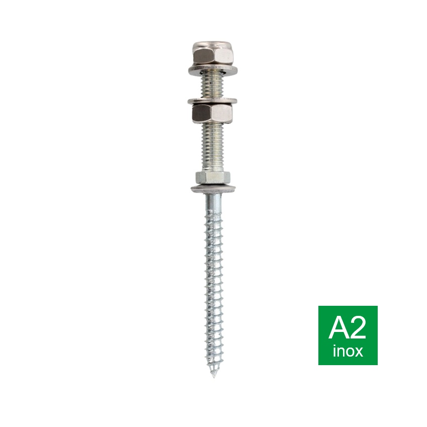 Zonnepaneel bevestiging met punt en EPDM ring 19mm inox A2