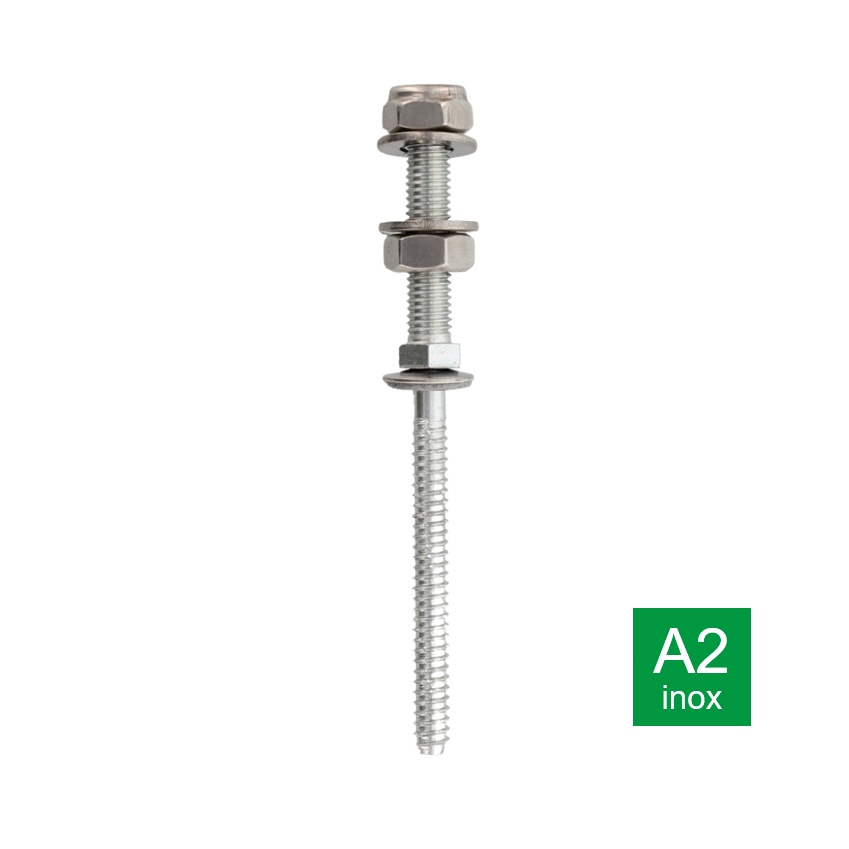Zonnepaneel bevestiging met kegelpunt en EPDM ring 19mm inox A2