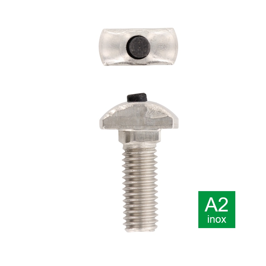 Hamerkopbout met EPDM inzetstuk inox A2